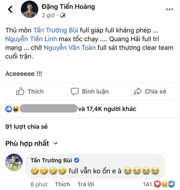 Ông trùm MXH Tấn Trường nói gì sau trận thua đáng tiếc của ĐT Việt Nam? - Ảnh 4. Ông trùm MXH Tấn Trường nói gì sau trận thua đáng tiếc của ĐT Việt Nam? - Ảnh 4.