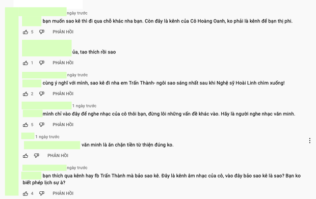 Netizen lại ùa vào đòi sao kê khi thấy Trấn Thành bình luận dưới kênh YouTube của danh ca Hoàng Oanh - Ảnh 5.