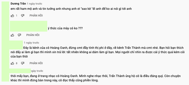 Netizen lại ùa vào đòi sao kê khi thấy Trấn Thành bình luận dưới kênh YouTube của danh ca Hoàng Oanh - Ảnh 4.