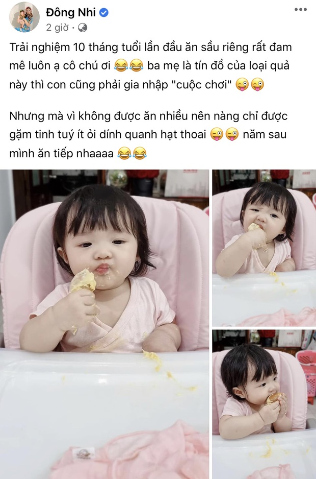 Con gái Đông Nhi lần đầu thưởng thức món trái cây thơm nức mũi kén người ăn, nhìn thòm thèm mà cưng xỉu - Ảnh 2. Con gái Đông Nhi lần đầu thưởng thức món trái cây thơm nức mũi kén người ăn, nhìn thòm thèm mà cưng xỉu - Ảnh 2.