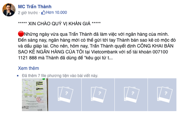 Trấn Thành sửa đến 6 lần bài đăng sao kê từ thiện sau hơn 1 giờ đăng tải, lý do là gì? - Ảnh 4.