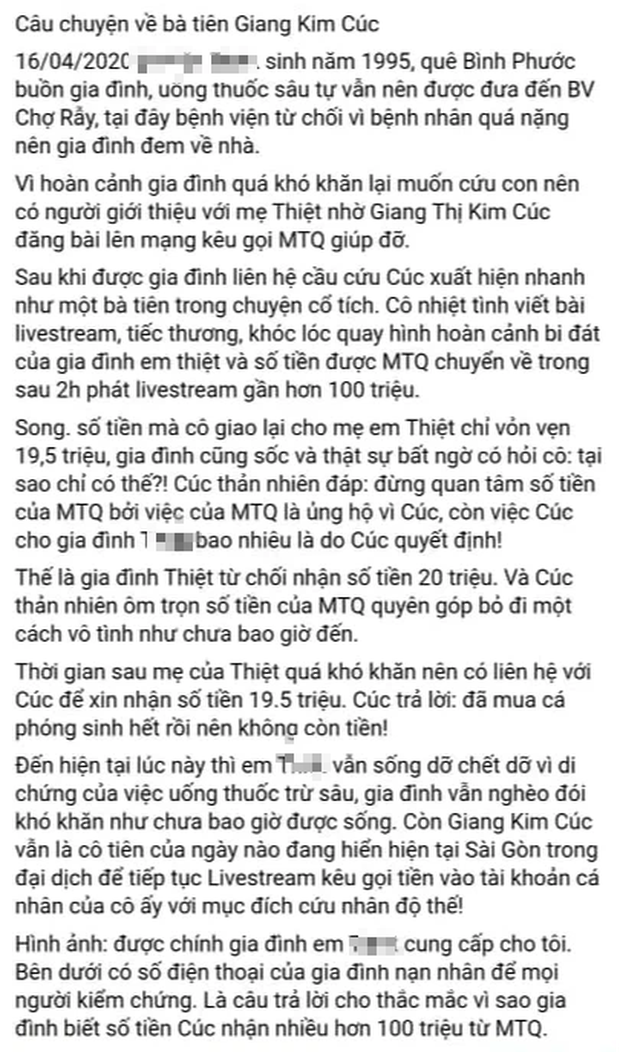 Bị tố ăn chặn gần 100 triệu đồng tiền từ thiện, trưởng nhóm Mai táng 0 đồng Giang Kim Cúc nói gì? - Ảnh 1. Bị tố ăn chặn gần 100 triệu đồng tiền từ thiện, trưởng nhóm Mai táng 0 đồng Giang Kim Cúc nói gì? - Ảnh 1.
