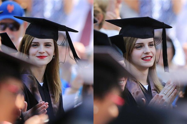 The whole social network is buzzing because of Emma Watson's legendary graduation photo: Her dazzling beauty rejects ordinary photos, online husbands flock to her to get married - Photo 2.