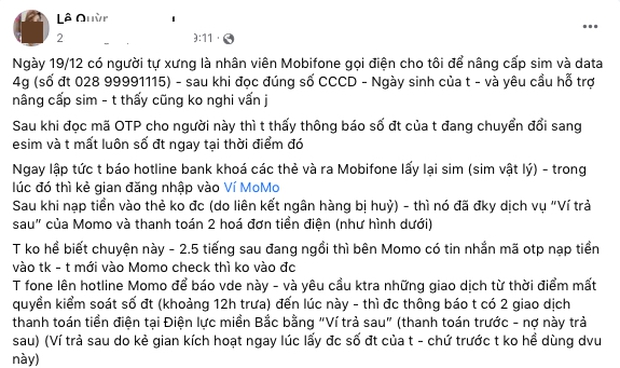 Cảnh báo chiêu trò lừa đảo nâng cấp sim, nhằm chiếm đoạt tài khoản ngân hàng và các ví điện tử được liên kết! - Ảnh 3.