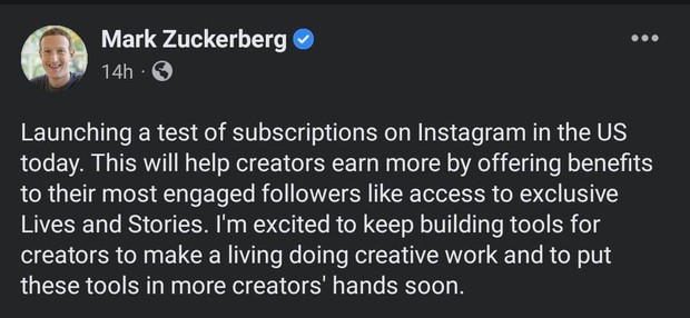 Mark Zuckerberg ra mắt phiên bản trả phí dành riêng cho Instagram, phải chăng là để cạnh tranh hình ảnh 18+ với OnlyFans?  - Ảnh 1.