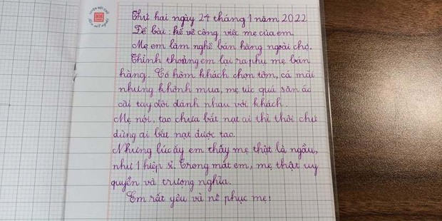 Bài văn miêu tả công việc của học sinh lớp 2 gây sốc, mẹ đọc xong cũng ngại chín mặt - Ảnh 1. Bài văn miêu tả công việc của học sinh lớp 2 gây sốc, mẹ đọc xong cũng ngại chín mặt - Ảnh 1.