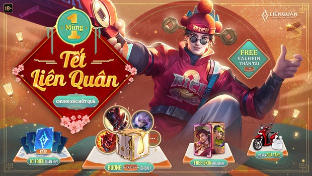 Liên Quân Mobile: Không chỉ lì xì khủng bằng skin bậc S+ và Quân Huy miễn phí, toàn bộ skin bậc S đều được mở khóa vào ngày Mùng 1 Tết - Ảnh 2.