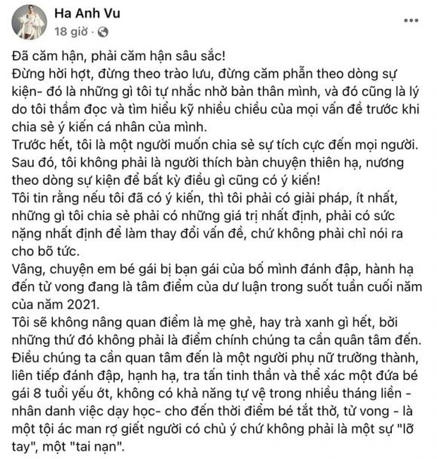Hà Anh bị ném đá tơi tả vì bàn vụ bé gái 8 tuổi tử vong nhưng tiện tay PR bảo hiểm - Ảnh 4. Hà Anh bị ném đá tơi tả vì bàn vụ bé gái 8 tuổi tử vong nhưng tiện tay PR bảo hiểm - Ảnh 4.