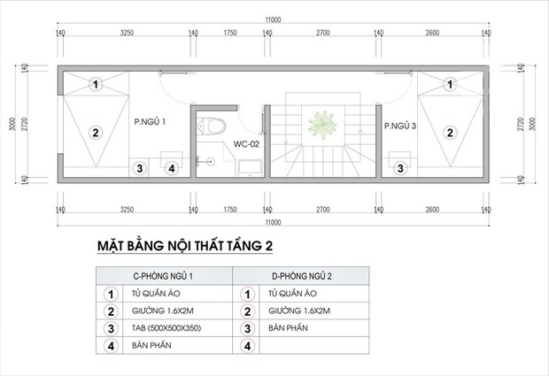 Thiết kế và bố trí nội thất nhà ống 30m² cho gia đình 7 người - Ảnh 2.