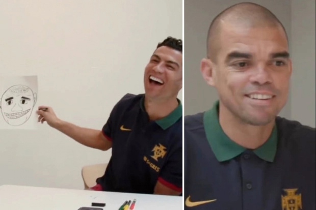 Cristiano Ronaldo gây bão mạng khi trổ tài hội hoạ - Ảnh 1. Cristiano Ronaldo gây bão mạng khi trổ tài hội hoạ - Ảnh 1.