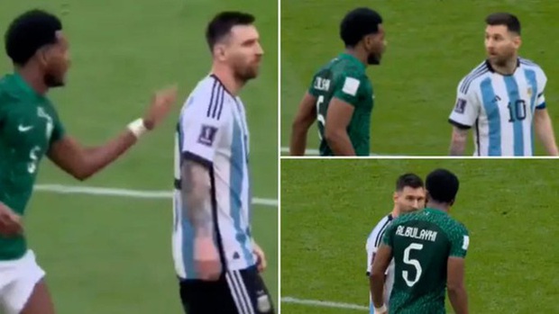 Hậu vệ Saudi Arabia vỗ vào lưng Messi và buông lời "giễu cợt"