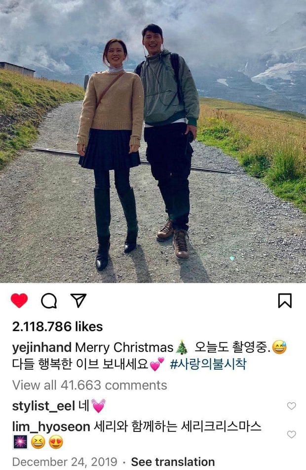 Hyun Bin - Son Ye Jin always chooses the right Christmas to post a special post, anyone who misses them both times shocked Kbiz - Photo 2.