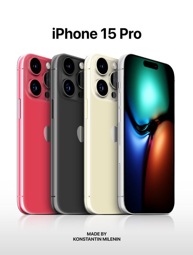 Đây là iPhone 15 Pro: Ngoại hình khác lạ với thiết kế bo cong, màu đỏ đặc biệt ấn tượng! - Ảnh 1.