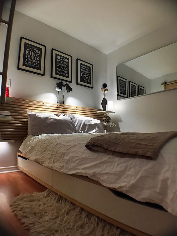Phòng ngủ 6,3m² vẫn rộng rãi nhờ cách trang trí thông minh - Ảnh 3.