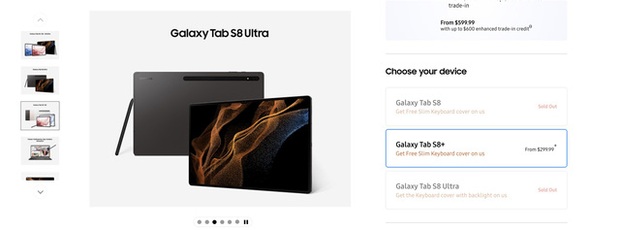 Nhu cầu Galaxy Tab S8 quá cao, Samsung Mỹ phải tạm ngừng nhận đặt hàng - Ảnh 1.