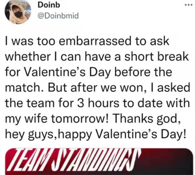 Doinb và ngày Valentine bão táp - Đi chơi cùng bà xã Umi có 3 tiếng mà bị mẹ vợ giục có cháu liên tục - Ảnh 2.