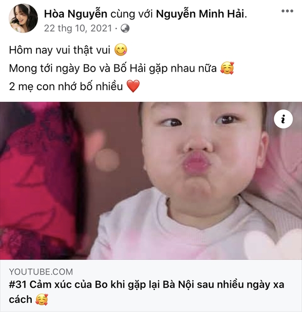 Lần cuối Hòa Minzy nhắc đến bạn trai thiếu gia trên MXH: 2 mẹ con nhớ bố nhiều - Ảnh 2.