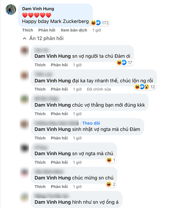 Đàm Vĩnh Hưng nhanh tay chúc mừng sinh nhật ông chủ Facebook, cả cõi mạng tràn vào thả ha ha vì lý do nghe mà sượng! - Ảnh 3.