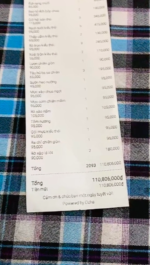 Choáng váng với hoá đơn trị giá hơn 110 triệu của khách đi ăn đồ Thái, nhưng nhìn số lượng món ăn netizen thấy có gì sai sai - Ảnh 2.