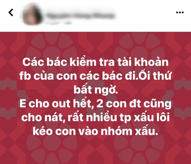 Vợ Xuân Bắc kiểm tra Facebook của con, phát hiện một thứ khiến chị tức đến mức đập vỡ điện thoại, vội cảnh báo trên MXH - Ảnh 1.