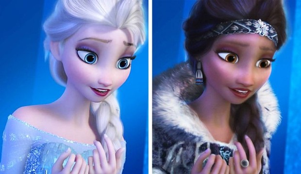 Khi hội công chúa Disney lũ lượt “đổi quốc tịch”: Elsa tóc nâu môi trầm vẫn ngầu xỉu, Bạch Tuyết makeup hơi lố đấy! - Ảnh 1.