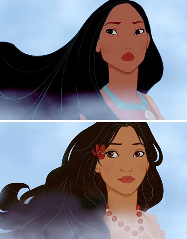 Khi hội công chúa Disney lũ lượt “đổi quốc tịch”: Elsa tóc nâu môi trầm vẫn ngầu xỉu, Bạch Tuyết makeup hơi lố đấy! - Ảnh 3.