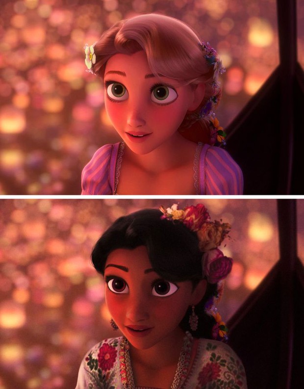 Khi hội công chúa Disney lũ lượt “đổi quốc tịch”: Elsa tóc nâu môi trầm vẫn ngầu xỉu, Bạch Tuyết makeup hơi lố đấy! - Ảnh 5.