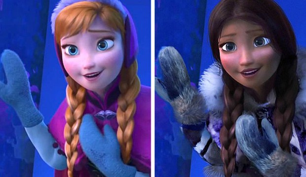Khi hội công chúa Disney lũ lượt “đổi quốc tịch”: Elsa tóc nâu môi trầm vẫn ngầu xỉu, Bạch Tuyết makeup hơi lố đấy! - Ảnh 2.