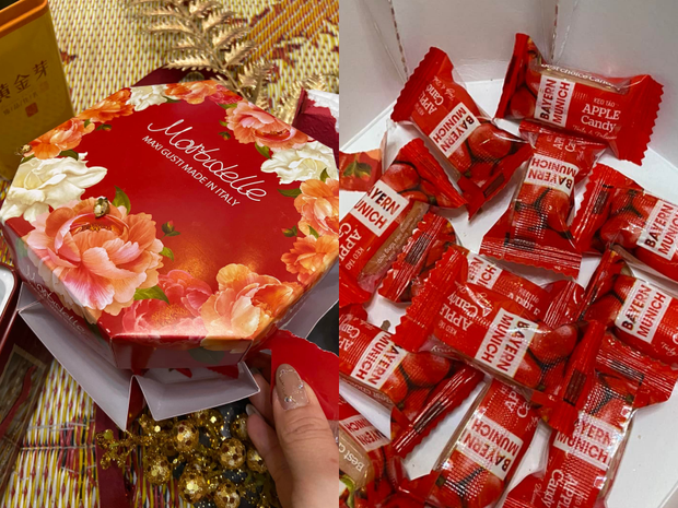 Giỏ quà Tết sau 45 ngày vừa được bóc gây sốc vì: Chocolate đột biến thành tiết lợn, kẹo made in Italy có phụ đề tiếng Việt? - Ảnh 4. Giỏ quà Tết sau 45 ngày vừa được bóc gây sốc vì: Chocolate đột biến thành tiết lợn, kẹo made in Italy có phụ đề tiếng Việt? - Ảnh 4.