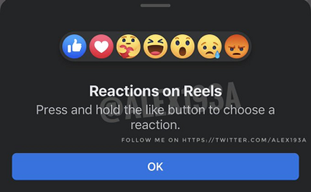 Instead of just dropping hearts like TikTok, Facebook will allow users to react more on Reels - Photo 3.