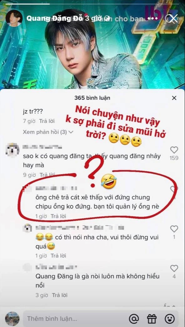 A netizen commented that the reason Quang Dang did not attend Street Dance Vietnam was because he had to share a plate with Chi Pu and low salary, what did the owner say?  - Photo 1.