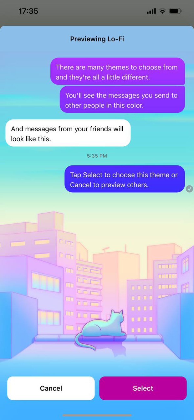 Messenger has just released the very chill Lo-fi theme, check if you already have it?  - Photo 3.