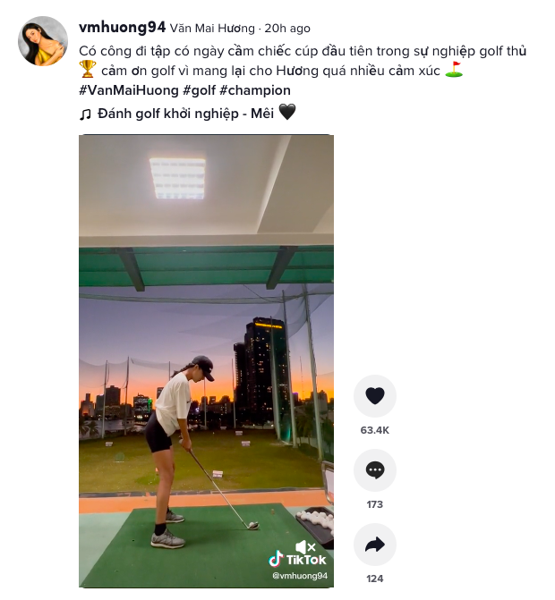 Văn Mai Hương đạt chiếc cúp đầu tiên trong sự nghiệp đánh golf, netizen xuýt xoa: Tay chơi chân chính đây rồi! - Ảnh 2.