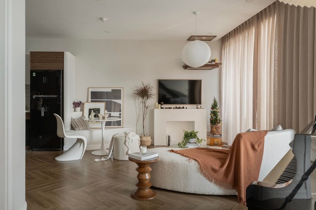 Mua căn hộ 3,7 tỷ, giảng viên piano đập 1 phòng ngủ để nhân đôi phòng khách, chơi tận 5 phong cách nhưng vẫn tinh tế, hài hoà - Ảnh 3.