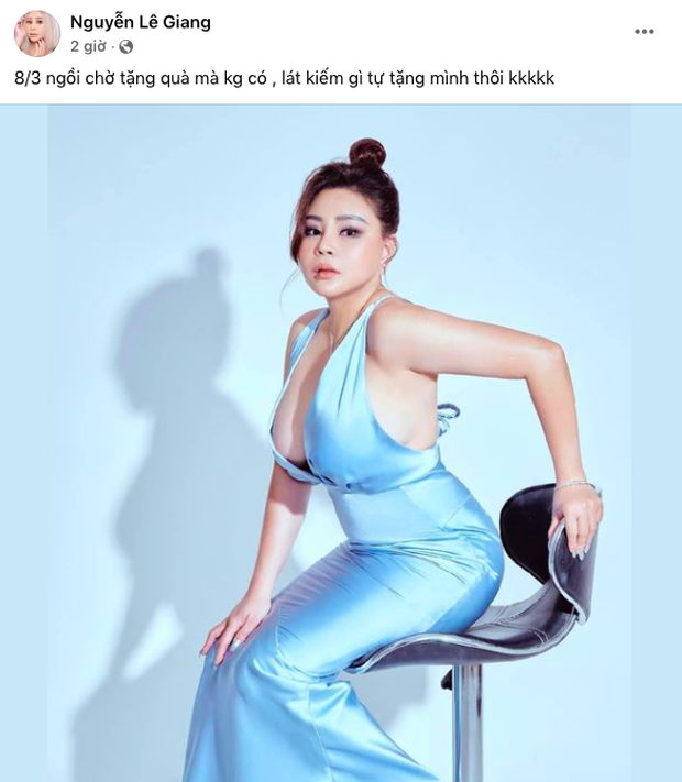 Lê Giang tung ảnh sexy hừng hực mừng 8/3, netizen thót tim vì đôi gò bồng đảo như sắp... trào ra ngoài! - Ảnh 1.