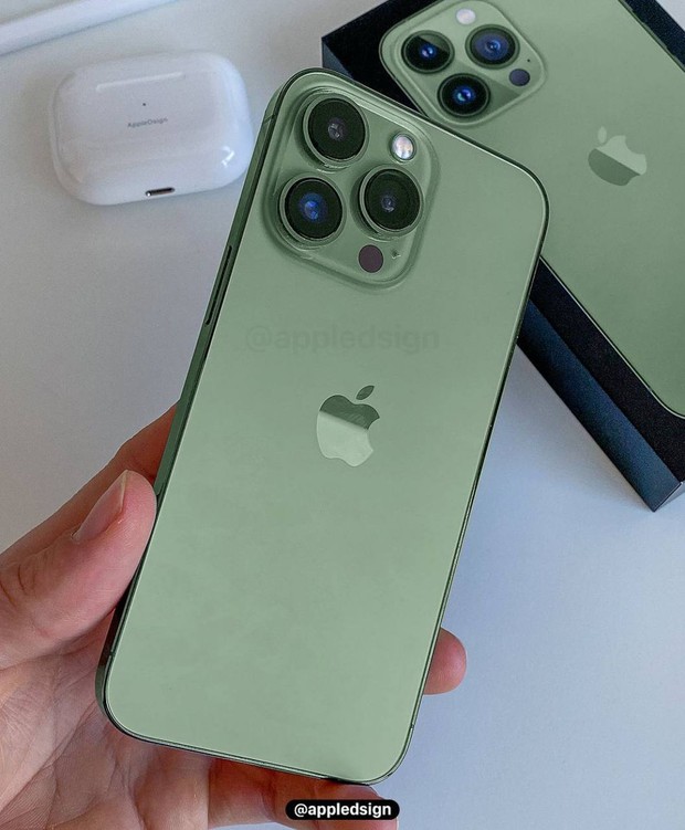 Lộ diện hình ảnh đỉnh chóp thực tế đầu tiên của iPhone 13 Pro màu xanh lá - Ảnh 3.