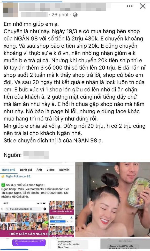 Clip Ngan 98 spoke up when being accused of stealing 20 million from customers, explaining the reason for blocking all comments: Is it convincing?  - Photo 1.