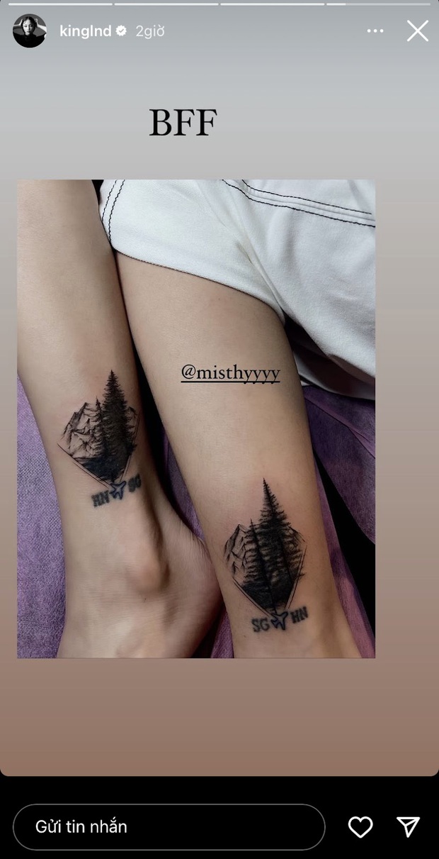 Celebrating the diamond friendship with 7 years of seniority, Linh Ngoc Dam and MisThy invited each other to get a terrible tattoo - Photo 3.
