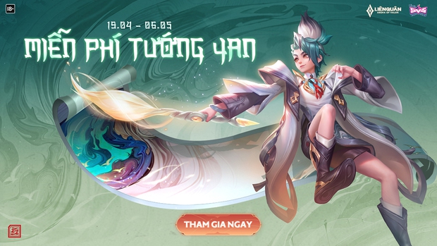 HOT: Game thủ Liên Quân nhận miễn phí tướng mới Yan và 1 skin bậc S+ trong sự kiện chào mừng phiên bản mới - Ảnh 1.