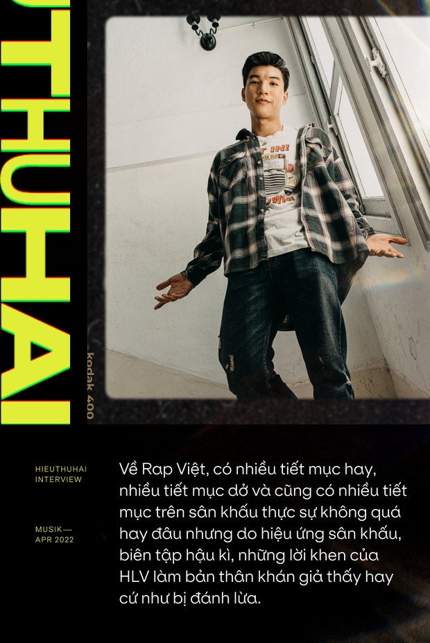 HIEUTHUHAI: Ở Rap Việt, nhiều bạn nổi lên quá nhanh nên bị “ảo”. Nhiều tiết mục không hay nhưng lời khen của HLV làm khán giả như bị lừa - Ảnh 11.
