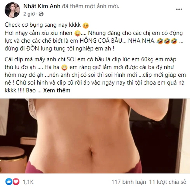 Nhật Kim Anh lên tiếng trước nghi vấn mang thai lần 2, tung luôn bằng chứng uy tín để làm rõ - Ảnh 2.