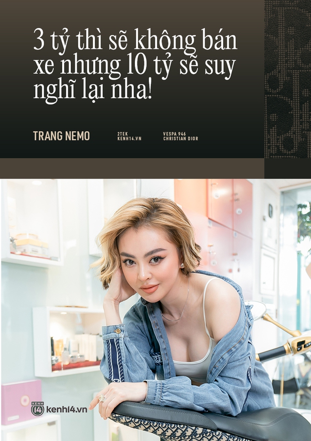 Trang Nemo nói gì sau khi nướng tiền tậu xe Vespa 946 Christian Dior: Ai mua lại 1 tỷ hay 5 tỷ đều không bán nhưng 10 tỷ thì sẽ suy nghĩ - Ảnh 8. Trang Nemo nói gì sau khi nướng tiền tậu xe Vespa 946 Christian Dior: Ai mua lại 1 tỷ hay 5 tỷ đều không bán nhưng 10 tỷ thì sẽ suy nghĩ - Ảnh 8.