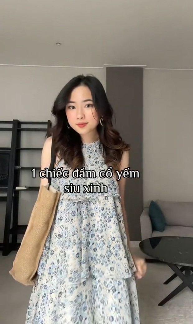 Only 30 seconds, beautiful girls TikTok lists all the summer dresses you should buy: Maxi flowers from only 200k, many items are on sale at great prices - Photo 2.