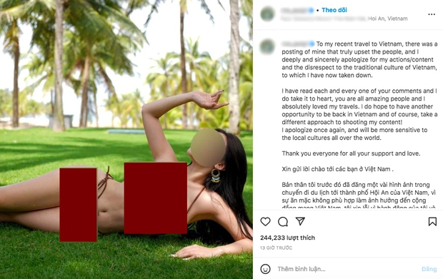 Xin lỗi trên Facebook xong, nữ du khách hở bạo sang Instagram đăng 1 ảnh sexy khác, cũng chụp tại… Hội An? - Ảnh 3.