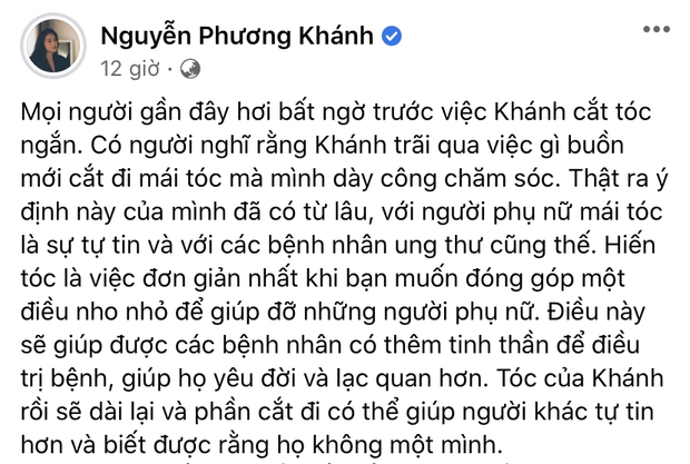 1 Hoa hậu Vbiz bất ngờ cắt bỏ mái tóc dài vào dịp sinh nhật, nguyên nhân phía sau khiến netizen nghẹn ngào - Ảnh 3.