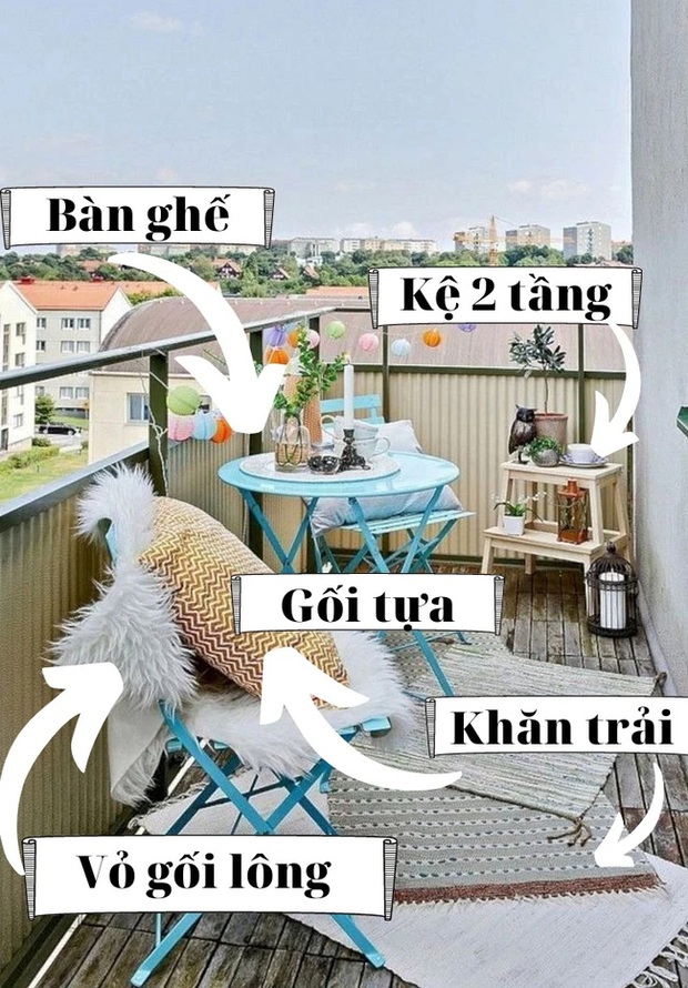 5 món decor cho ban công 6m² theo phong cách Bắc Âu giá chưa tới 2,5 triệu - Ảnh 2.