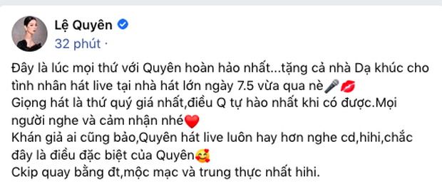 Suspicious of her voice, Le Quyen released a live singing clip and affirmed a firm sentence - Photo 2.