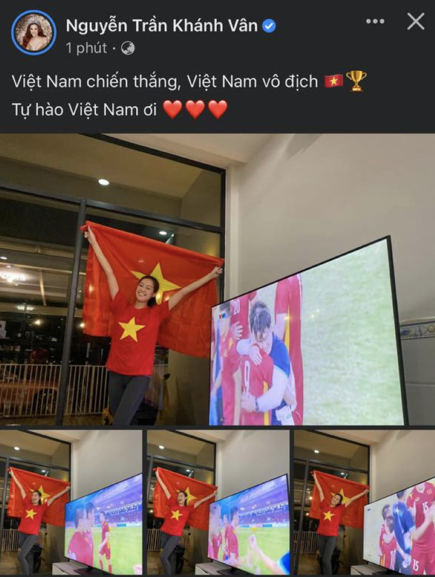Trường Giang - Nhã Phương và dàn sao Vbiz vỡ oà trước chiến thắng của đội tuyển Việt Nam tại SEA Games 31 - Ảnh 12.