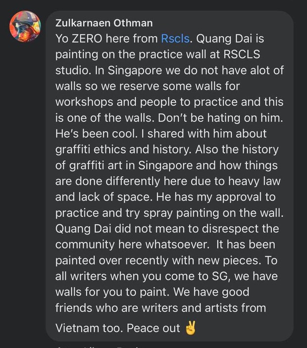 Quang Đại bị netizen phản ứng vì cho rằng tự ý vẽ lên tường người khác, ông chủ studio lên tiếng trần tình - Ảnh 3.