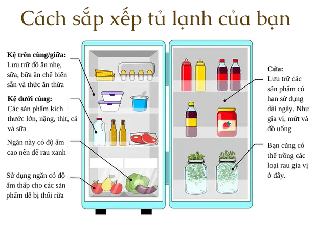 Cách giúp chị em sắp xếp tủ lạnh ngăn nắp tránh lãng phí, tiết kiệm tiền và đồ ăn tươi ngon hơn - Ảnh 2.